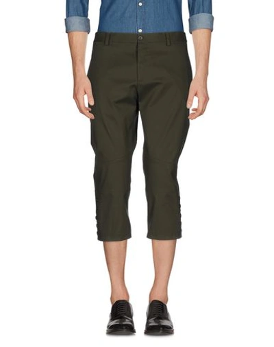 Dolce & Gabbana Cropped Pants In Military Green