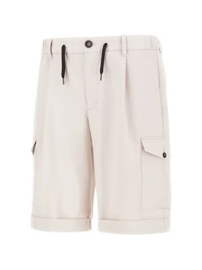 Herno Drawstring Cargo Shorts In White