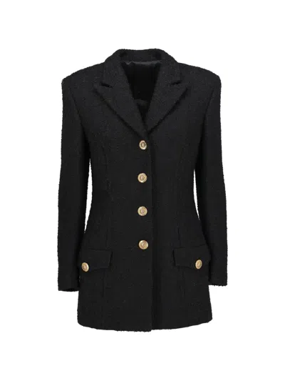 Pre-owned Versace Single-breasted Blazer In Black