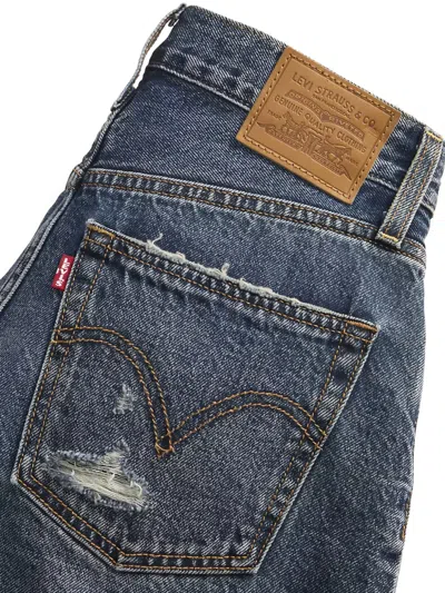 Levi's Distressed Denim Shorts In Blue