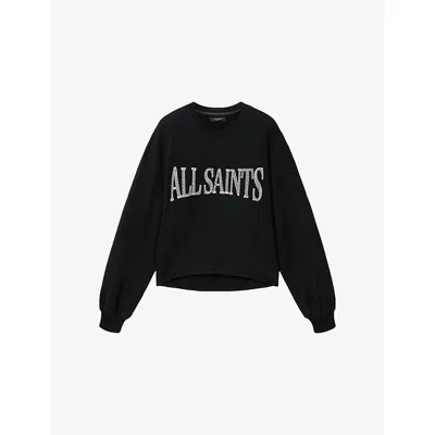 Allsaints Dash Lila Sweatshirt In Washed Black
