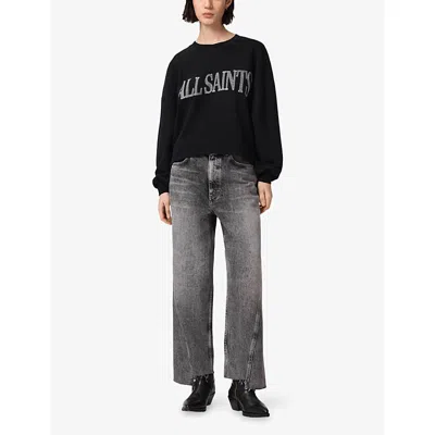 Allsaints Dash Lila Sweatshirt In Washed Black