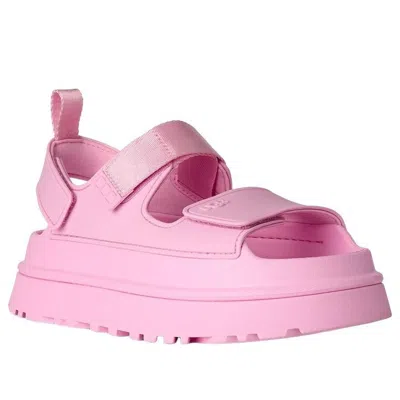 Ugg Sandals Open Toe Platform Sole Pull Tab In Pink
