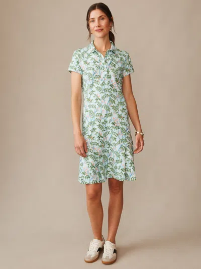 J.mclaughlin Women's Dorte Dress In Neo Blooming Vines Light Blue