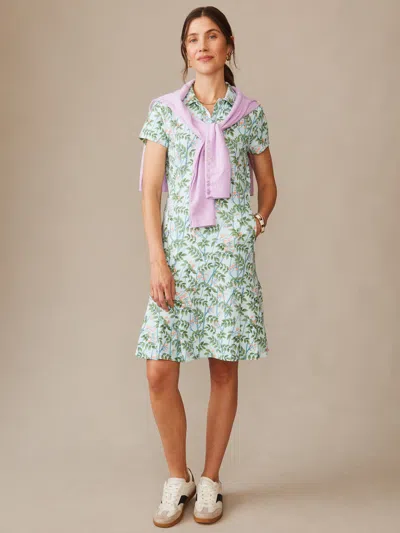 J.mclaughlin Women's Dorte Dress In Neo Blooming Vines Light Blue