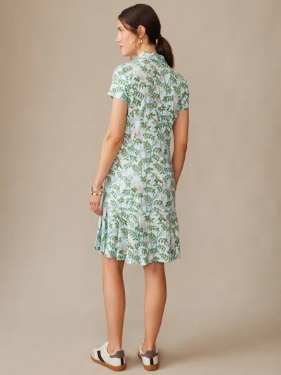 J.mclaughlin Women's Dorte Dress In Neo Blooming Vines Light Blue