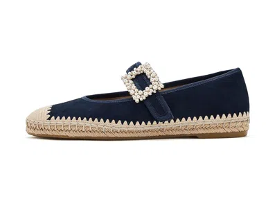 Naturalizer Java Mary Jane Espadrille Flat In Blue