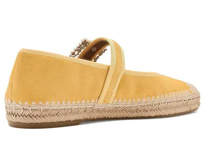 Naturalizer Wide Width Java Mary Jane Espadrille Flat In Yellow