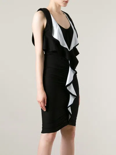 Givenchy Ruffle Front Dress In Black