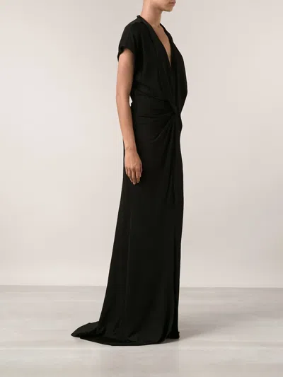 Givenchy Draped Evening Gown In Black