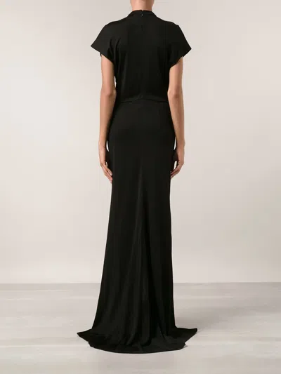 Givenchy Draped Evening Gown In Black