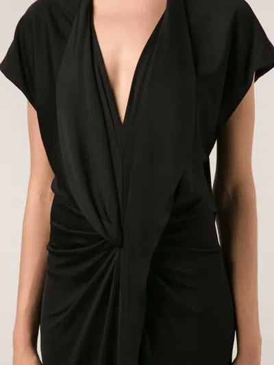 Givenchy Draped Evening Gown In Black