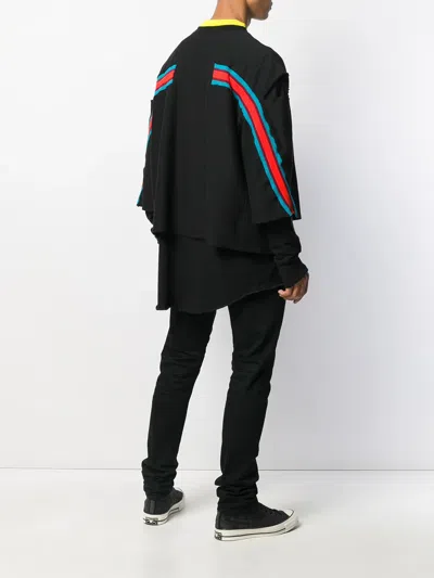 Facetasm Destroyed Double T-shirt In Black