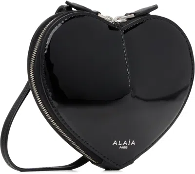 Alaïa Alaia Mini Heart-shaped Handbag With Gold Hardware In Black