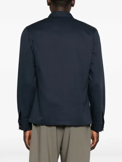Corneliani Buttoned Pocket Overshirt In Blue