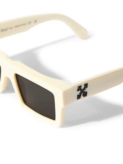 Off-white Ruby Dark Grey Lens Sunglasses In White