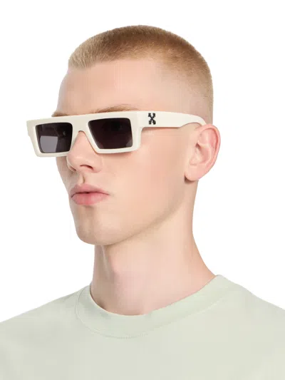 Off-white Ruby Dark Grey Lens Sunglasses In White