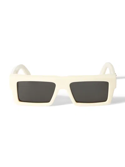 Off-white Ruby Dark Grey Lens Sunglasses In White