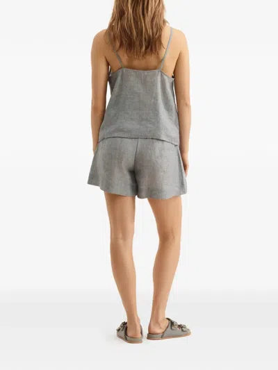 Eres Enjouée Button Short In Gray
