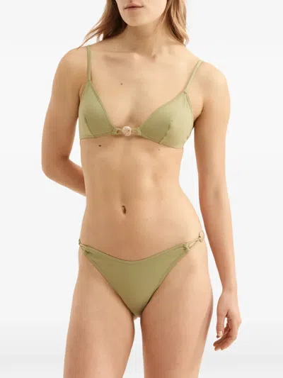Eres Alva Small Triangle Bikini Top In Green