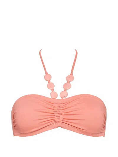 Eres Beaded Halter Bikini Top In Pink
