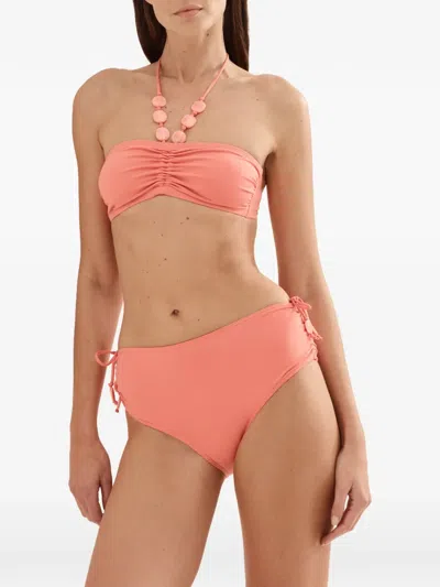 Eres Beaded Halter Bikini Top In Pink