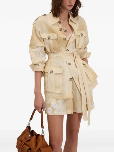 Ermanno Firenze Sahariana Jacket In Neutral