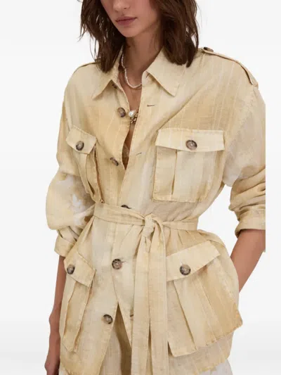 Ermanno Firenze Sahariana Jacket In Neutral
