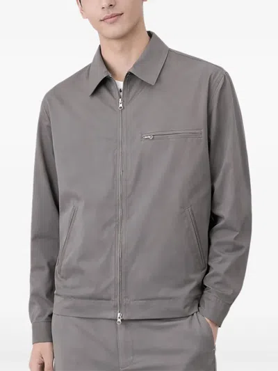Les Héritiers Zip-up Worktech Jacket In Gray