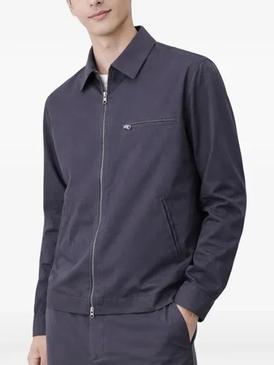 Les Héritiers Work Tech Zip-up Jacket In Gray