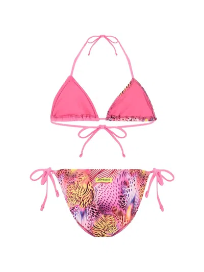 4giveness Animal-print Triangle Bikini In Multi