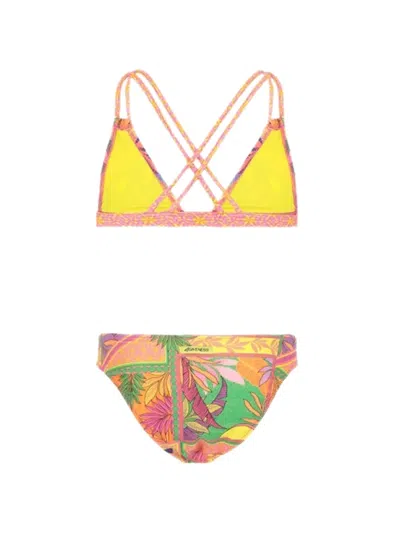 4giveness Floral-print Triangle Bikini In Multi