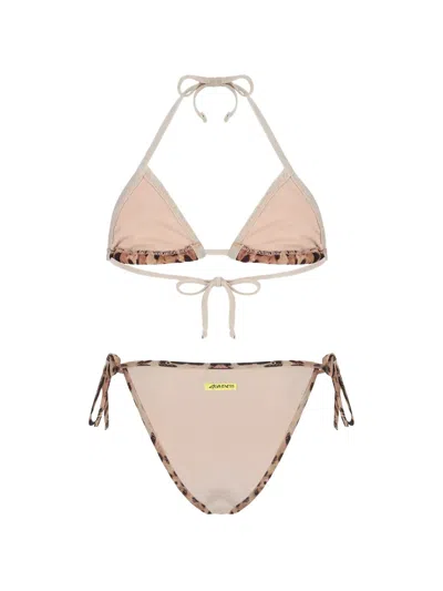 4giveness Leopard-print Triangle Bikini In Multi