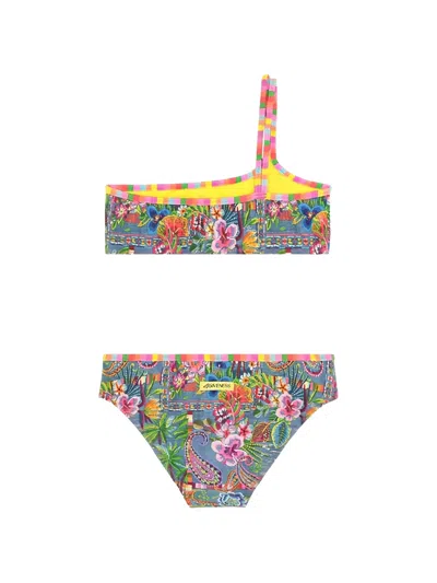 4giveness Paisley-print One-shoulder Bikini In Multi