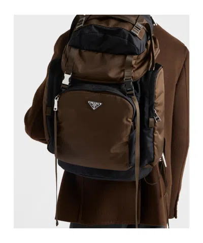 Prada Re-nylon Backpack In Neutral