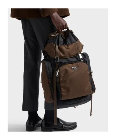 Prada Re-nylon Backpack In Neutral