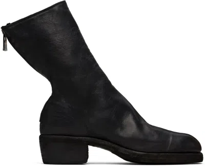 Guidi Back Zip Boots In Black