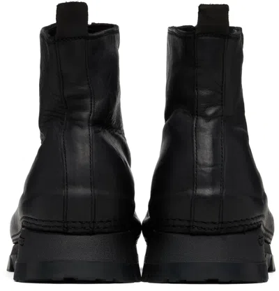Guidi Black Vs01 Leather Front Zip Ankle Boots In Black