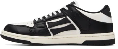 Amiri Skel Top Low Black And White Sneakers With Logo Patch On Thetongue And Contrasting Details On The Si In Black