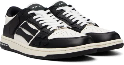 Amiri Skel Top Low Black And White Sneakers With Logo Patch On Thetongue And Contrasting Details On The Si In Black
