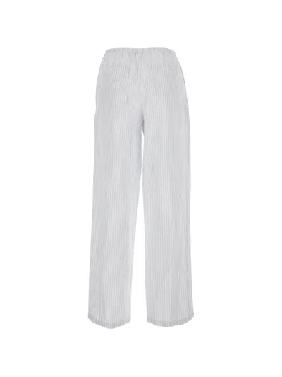 Dunst 스트라이프 드로스트링 팬츠 In White