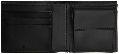 Diesel Logo Patch Foldover Wallet In Black
