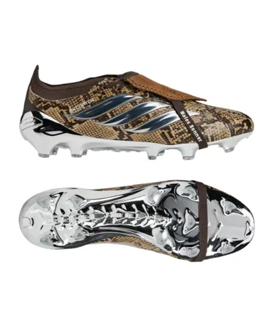 Adidas Originals X Wales Bonner Predator Elite Snakeskin-effect Sneakers In Brown
