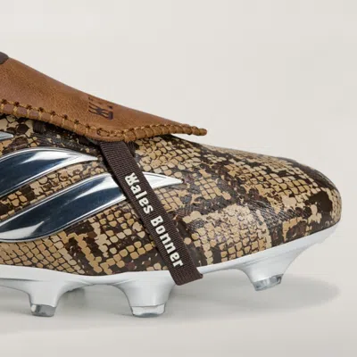 Adidas Originals X Wales Bonner Predator Elite Snakeskin-effect Sneakers In Brown