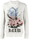 MIHARAYASUHIRO MAISON MIHARA YASUHIRO PAINTED SWEATSHIRT - GREY,81573777GREY11878881