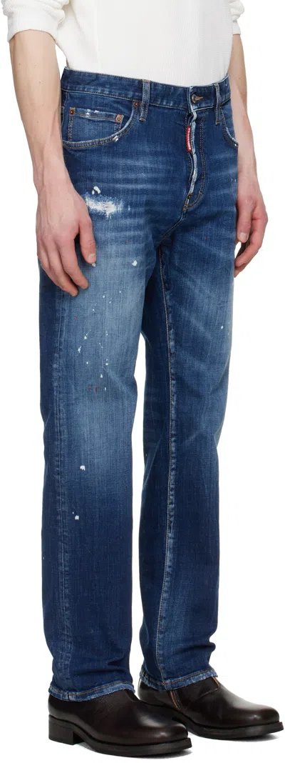 Dsquared2 642 Distressed Jeans In Blue