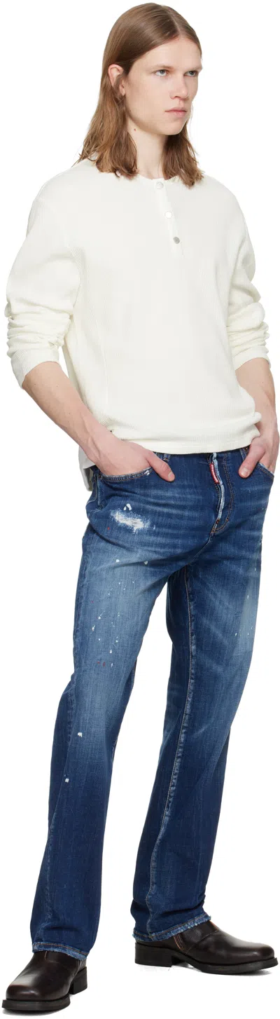 Dsquared2 642 Distressed Jeans In Blue
