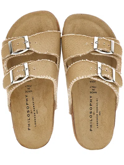 Philosophy Di Lorenzo Serafini Kids' Buckle-strap Sandals In Brown