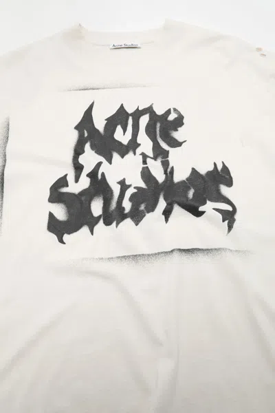 Acne Studios Logo-print Distressed T-shirt In Multi