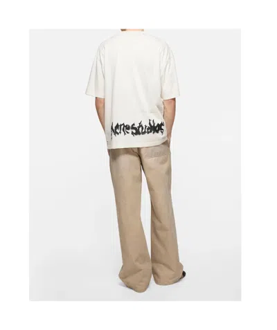 Acne Studios Logo-print Distressed T-shirt In Multi